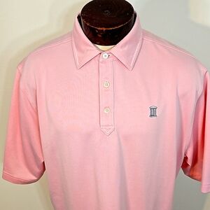 Footjoy Mens XL Pink White Short Sleeve Golf Polo Shirt
